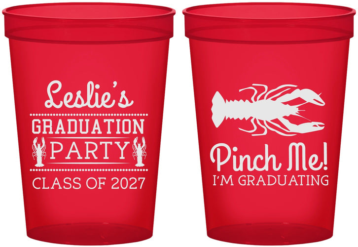 Custom Graduation 16 oz Translucent Cups - Class Of 2027 Crawfish Boil | 130042