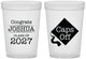 Custom Graduation 16 oz Translucent Cups - Class Of 2027 Caps Off | 130045