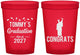 Custom Graduation 16 oz Translucent Cups - Class Of 2027 Congrats | 130046