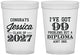 Custom Graduation 16 oz Translucent Cups - Class Of 2027 99 Problems | 130047