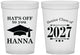 Custom Graduation 16 oz Translucent Cups - Class Of 2027 Hats Off | 130049
