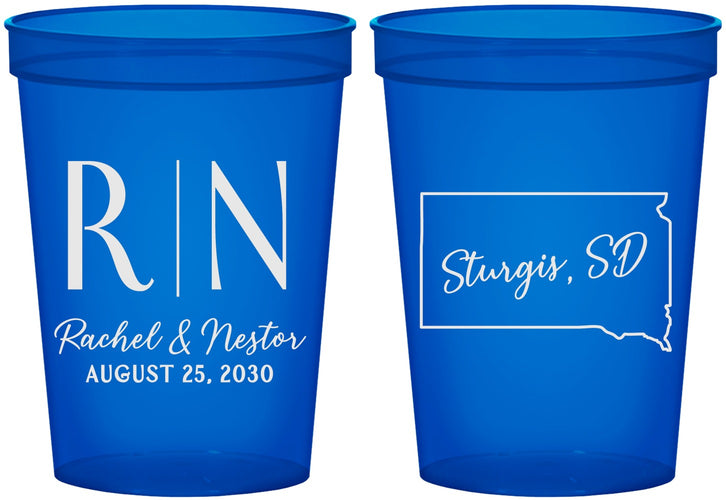 Custom Wedding 16 oz Translucent Cups - South Dakota | 140