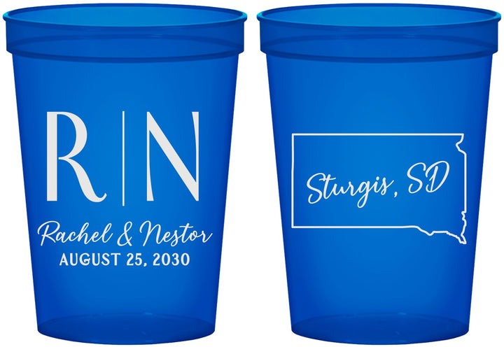 Custom Wedding 16 oz Translucent Cups - South Dakota | 140