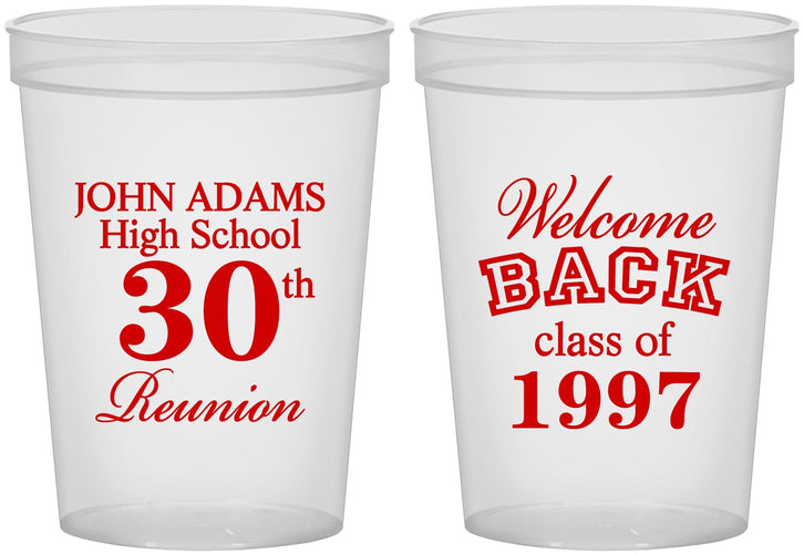 Custom Class Reunion 16 oz Translucent Cups - Class Of 1997 30 Year | 140007