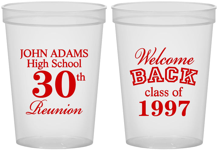 Custom Class Reunion 16 oz Translucent Cups - Class Of 1997 30 Year | 140007