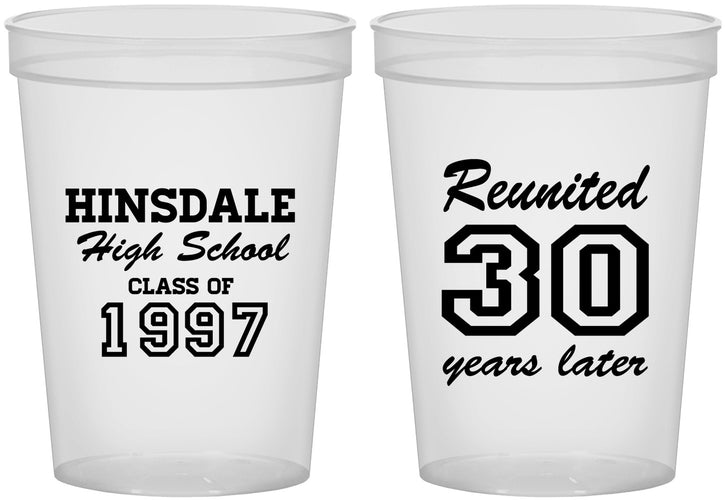 Custom Class Reunion 16 oz Translucent Cups - Class Of 1997 30 Year | 140012