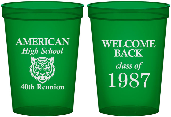 Custom Class Reunion 16 oz Translucent Cups - Class Of 1987 40 Year | 140013