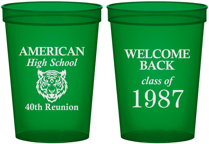 Custom Class Reunion 16 oz Translucent Cups - Class Of 1987 40 Year | 140013