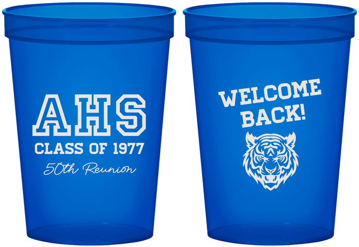 Custom Class Reunion 16 oz Translucent Cups - Class Of 1977 50 Year | 140014