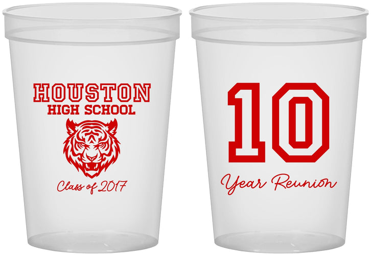 Custom Class Reunion 16 oz Translucent Cups - Class Of 2017 10 Year | 140015