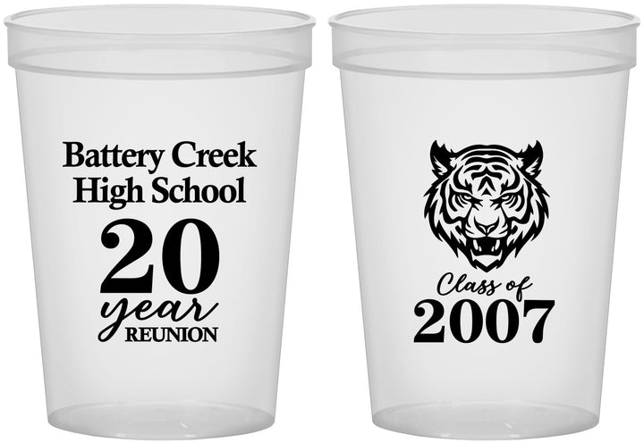 Custom Class Reunion 16 oz Translucent Cups - Class Of 2007 20 Year | 140016