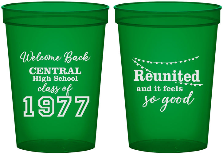 Custom Class Reunion 16 oz Translucent Cups - Class Of 1977 50 Year | 140029