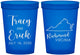 Custom Wedding 16 oz Translucent Cups - Virginia | 145