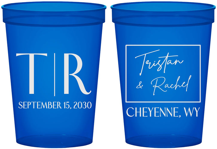 Custom Wedding 16 oz Translucent Cups - Wyoming | 149