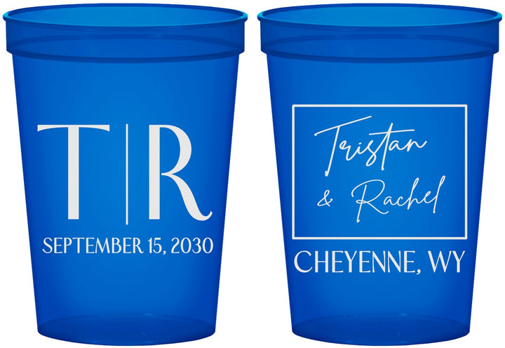 Custom Wedding 16 oz Translucent Cups - Wyoming | 149