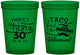 Custom Retirement 16 oz Translucent Cups - Taco Bout A Retirement | 150003