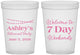 Custom Retirement 16 oz Translucent Cups - 7 Day Weekends | 150004