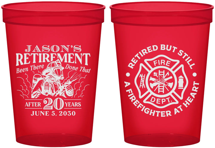 Custom Retirement 16 oz Translucent Cups - Firefighter | 150016