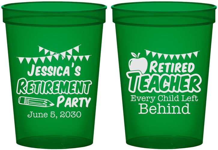 Custom Retirement 16 oz Translucent Cups - Teacher | 150021