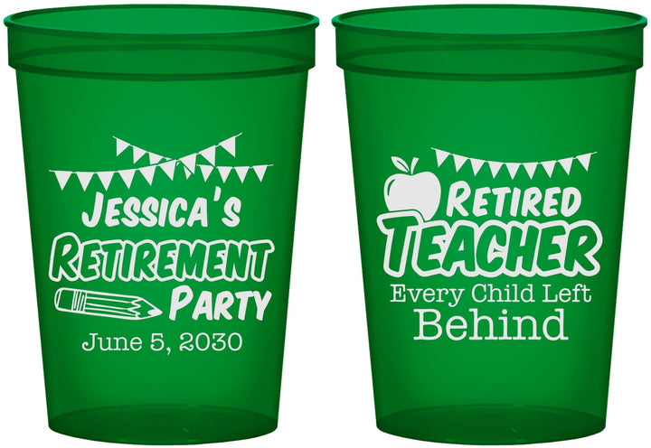 Custom Retirement 16 oz Translucent Cups - Teacher | 150021