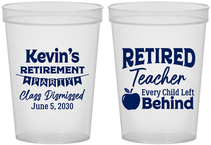 Custom Retirement 16 oz Translucent Cups - Teacher | 150022