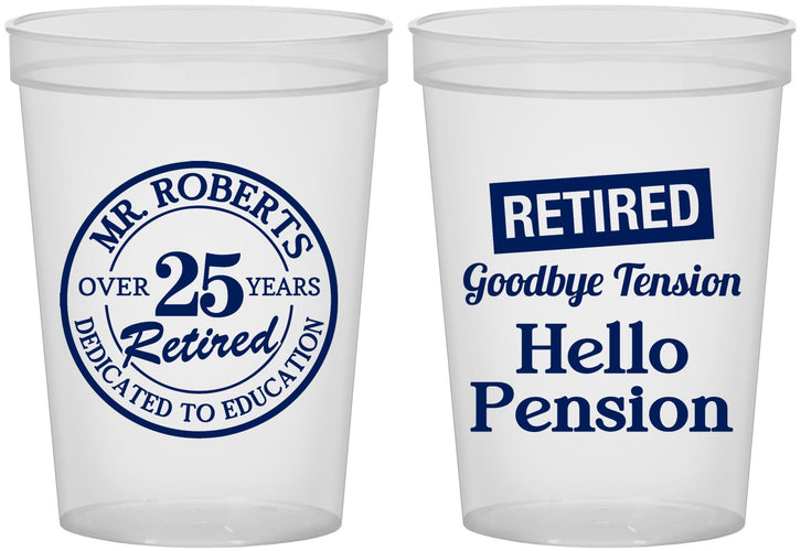 Custom Retirement 16 oz Translucent Cups - Teacher | 150024