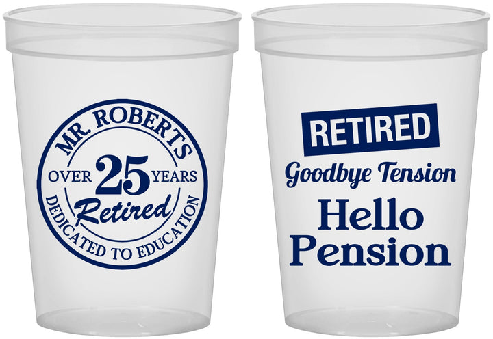 Custom Retirement 16 oz Translucent Cups - Teacher | 150024