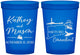 Custom Wedding 16 oz Translucent Cups - Connecticut | 156