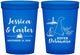 Custom Wedding 16 oz Translucent Cups - Delaware | 157