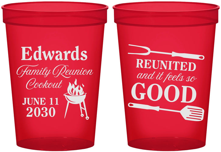 Custom Family Reunion 16 oz Translucent Cups - Bbq Reunited | 160001