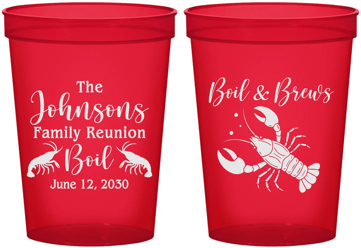 Custom Family Reunion 16 oz Translucent Cups - Crawfish Boil | 160005