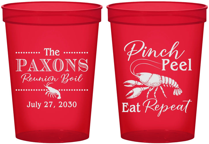 Custom Family Reunion 16 oz Translucent Cups - Crawfish Boil | 160006
