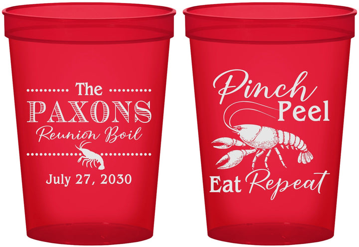 Custom Family Reunion 16 oz Translucent Cups - Crawfish Boil | 160006