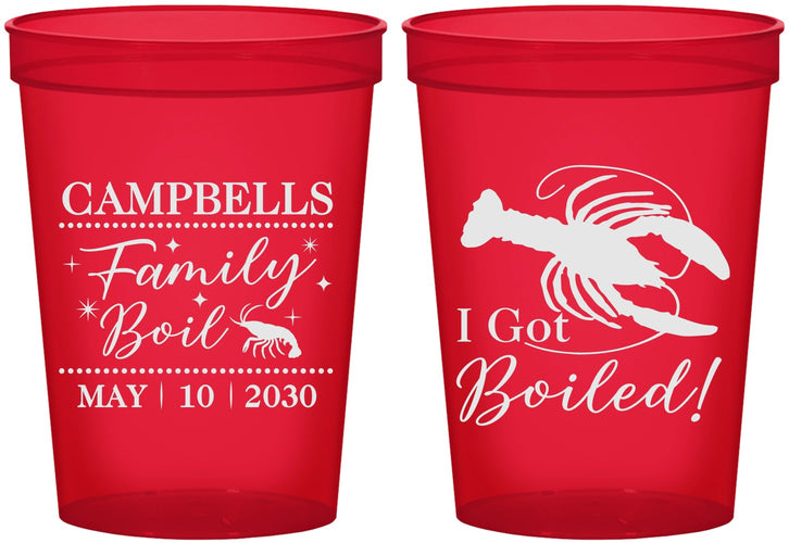 Custom Family Reunion 16 oz Translucent Cups - Crawfish Boil | 160008