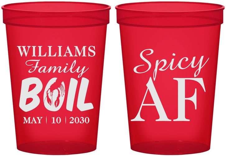 Custom Family Reunion 16 oz Translucent Cups - Crawfish Boil | 160009