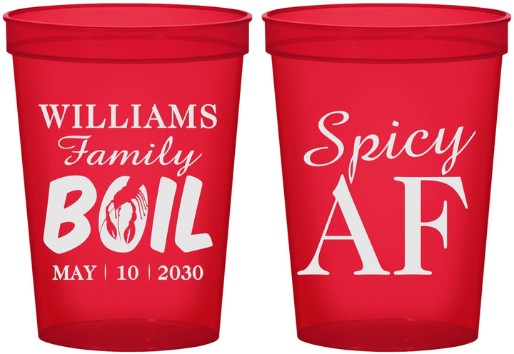 Custom Family Reunion 16 oz Translucent Cups - Crawfish Boil | 160009