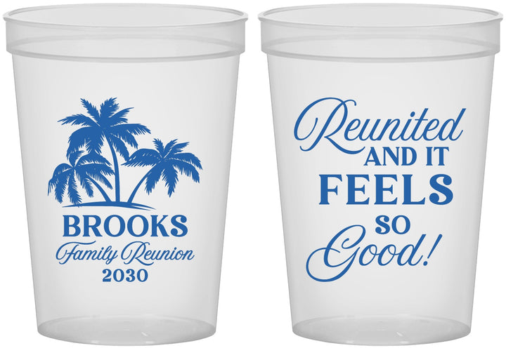 Custom Family Reunion 16 oz Translucent Cups - Beach Reunited | 160017