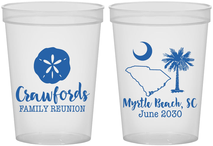 Custom Family Reunion 16 oz Translucent Cups - South Carolina | 160018