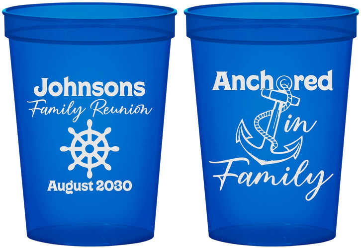 Custom Family Reunion 16 oz Translucent Cups - Cruise Nautical | 160020