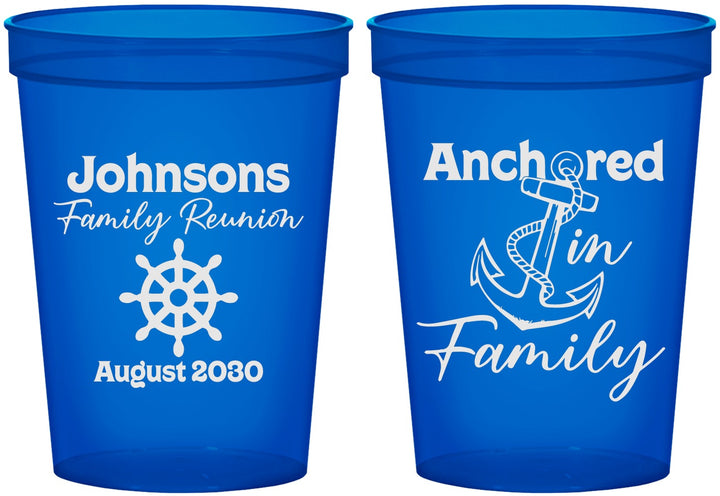 Custom Family Reunion 16 oz Translucent Cups - Cruise Nautical | 160020