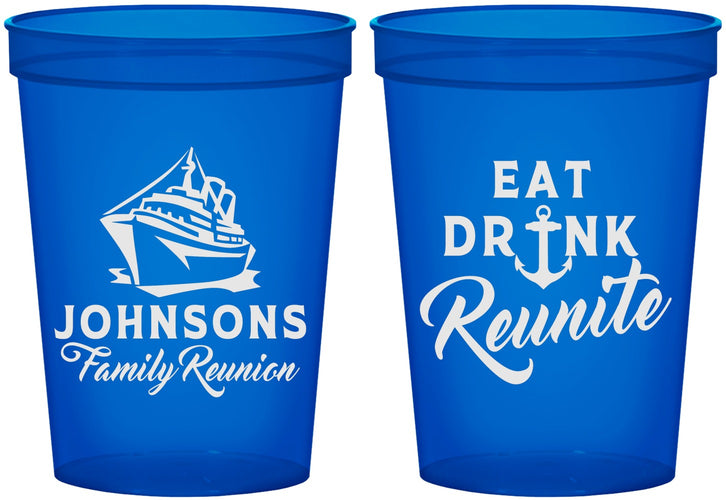 Custom Family Reunion 16 oz Translucent Cups - Cruise Nautical | 160023