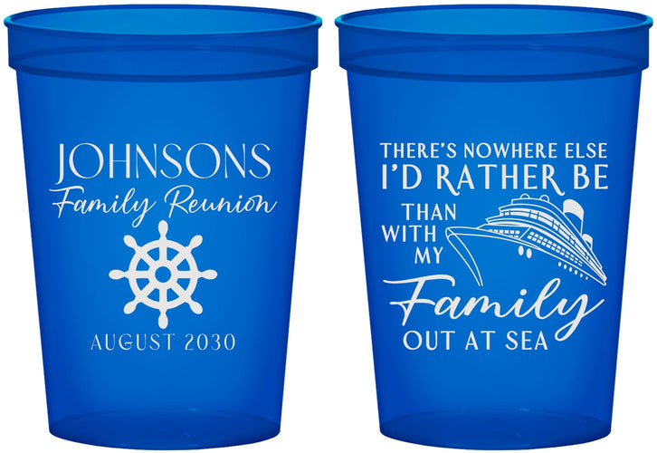 Custom Family Reunion 16 oz Translucent Cups - Cruise Nautical | 160024