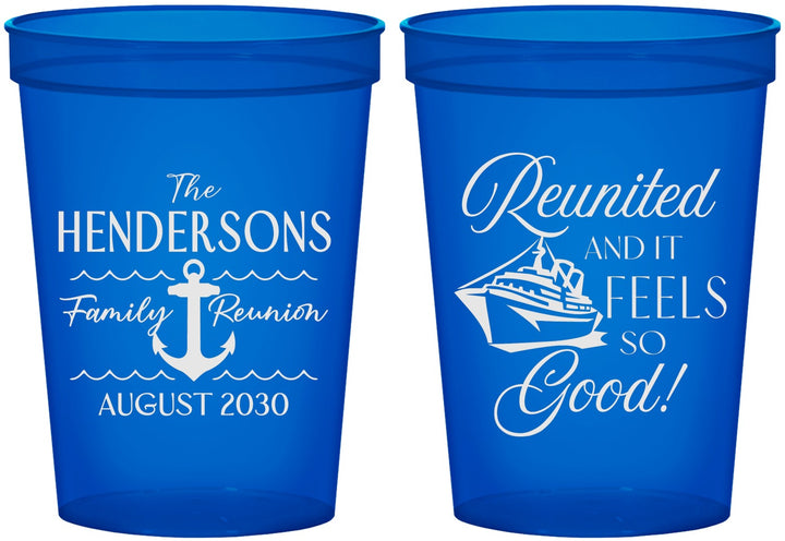 Custom Family Reunion 16 oz Translucent Cups - Cruise Anchor | 160027
