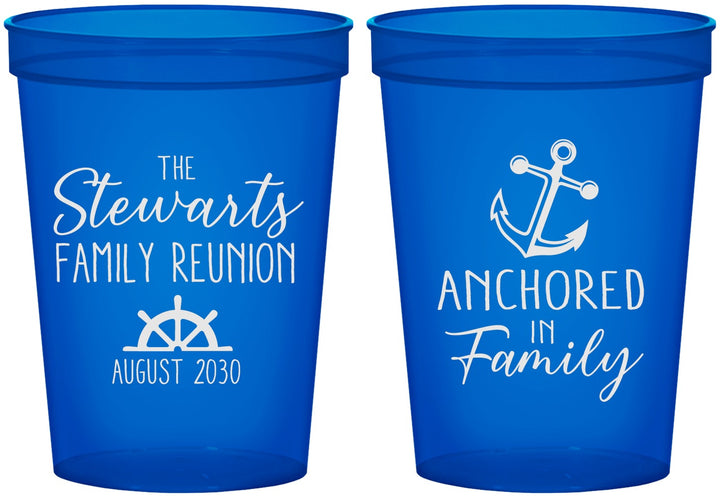 Custom Family Reunion 16 oz Translucent Cups - Cruise Anchor | 160029