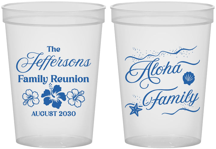 Custom Family Reunion 16 oz Translucent Cups - Hawaii | 160032