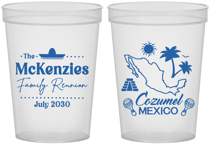 Custom Family Reunion 16 oz Translucent Cups - Mexico | 160033