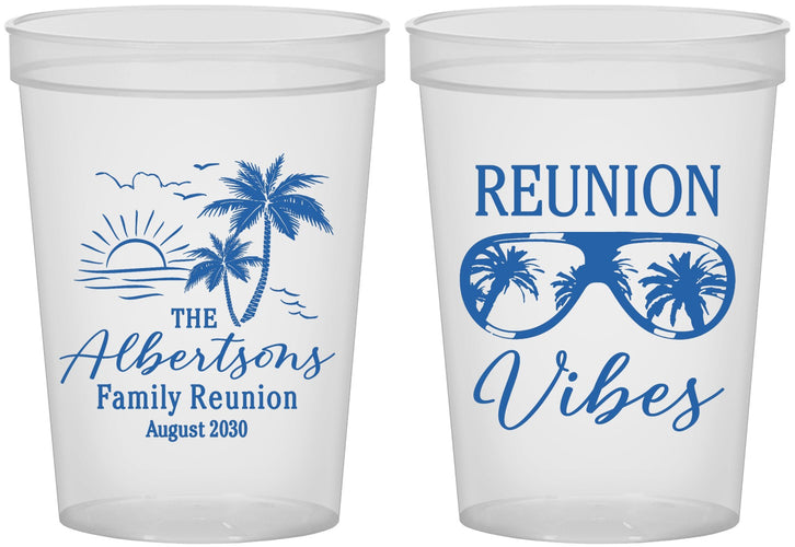 Custom Family Reunion 16 oz Translucent Cups - Beach | 160034