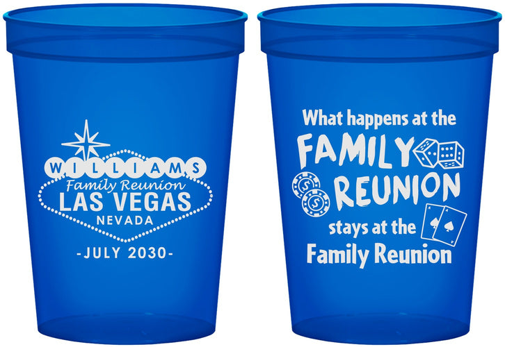 Custom Family Reunion 16 oz Translucent Cups - Las Vegas | 160038