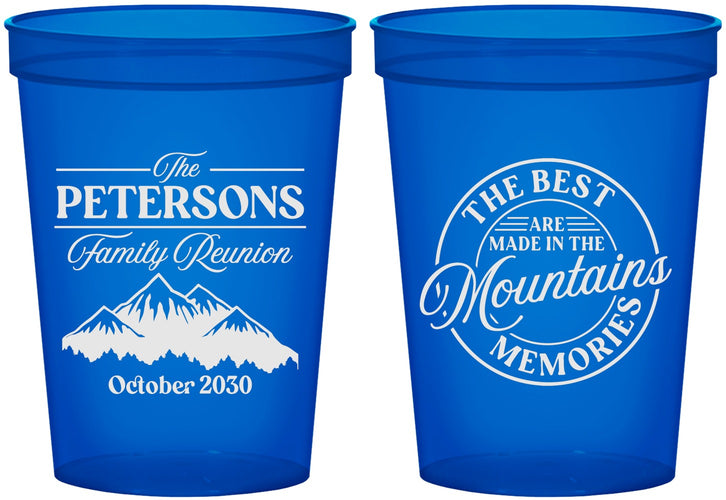 Custom Family Reunion 16 oz Translucent Cups - Mountains | 160043