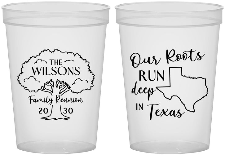 Custom Family Reunion 16 oz Translucent Cups - Texas | 160055
